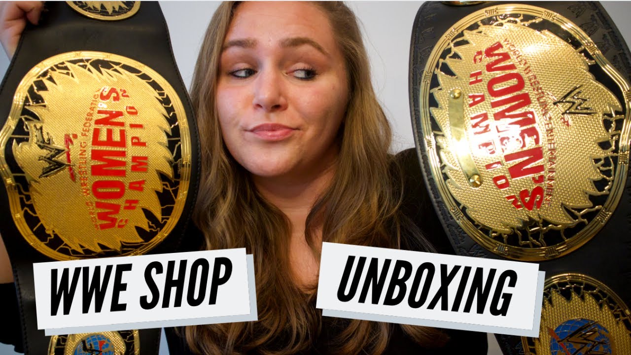 Wwe Shop Unboxing New Attitude Era Womens Replica Belt Youtube