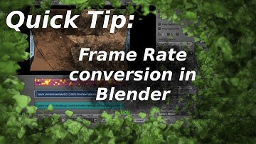 Quick Tip - Frame rate conversion in Blender (Video Editing)