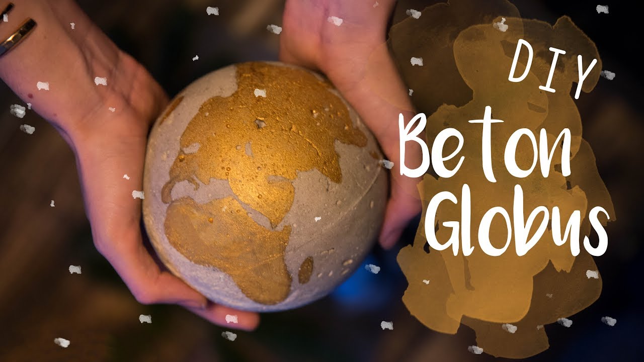 Diy Beton Globus Weihnachtsgeschenk Kreativgefuhl Youtube