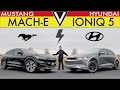 ELECTRIC NEWCOMERS! -- 2022 Hyundai IONIQ 5 vs. Ford Mustang Mach-E: Comparison