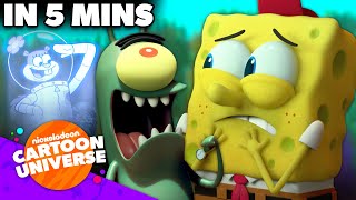 SpongeBob Helps Plankton Cook! 🍳 | 'Kitchen Sponge' in 5 Minutes | Nickelodeon Cartoon Universe