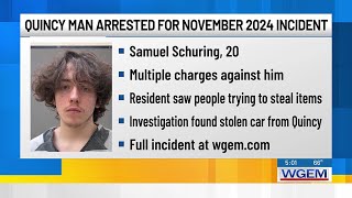 Quincy man arrested following series of crimes including stealing, meth, unlawful use of weapons,...