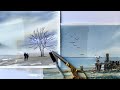 Watercolor TIP #3 use CLEAR OVERLAYS to try out ideas Beginners Watercolour Landscape Painting  DEMO