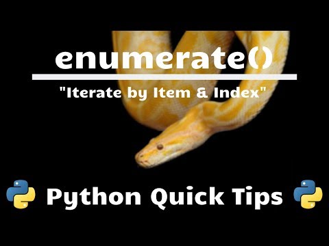 Python Enumerate Function - Python Quick Tips