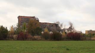 Sprengung Hauptgebäude Kraftwerk Thierbach 21.10.2016