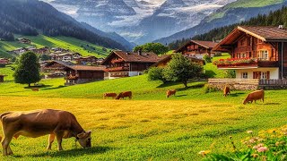 Adelboden, Switzerland walking tour 4K  The most beautiful Swiss villages  Fairytale village