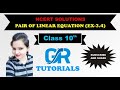 Pair of linear equations (EX - 3.4)