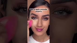 How to apply concealer properly 💓 #makeup #shorts #concealer