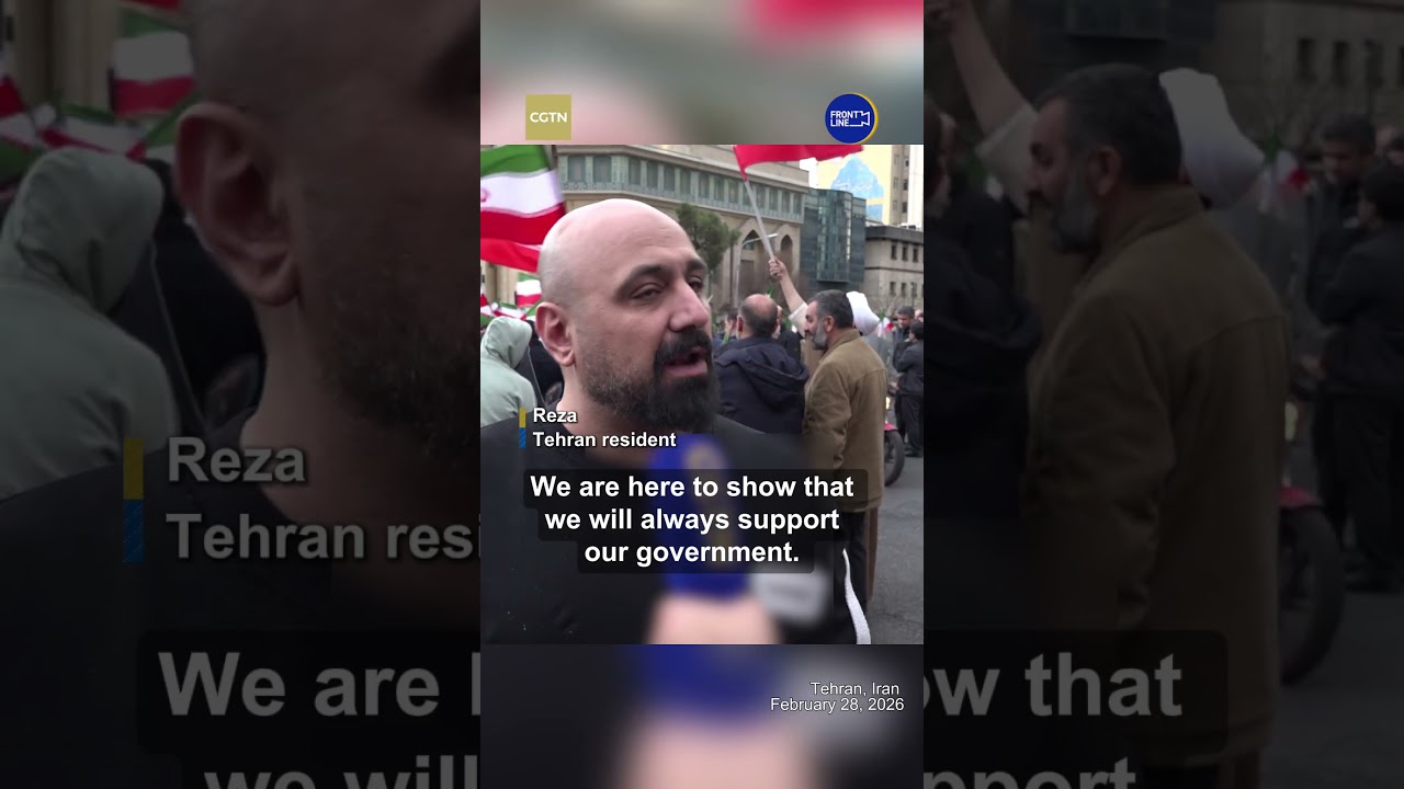 Tehran residents gather to show support for Iran