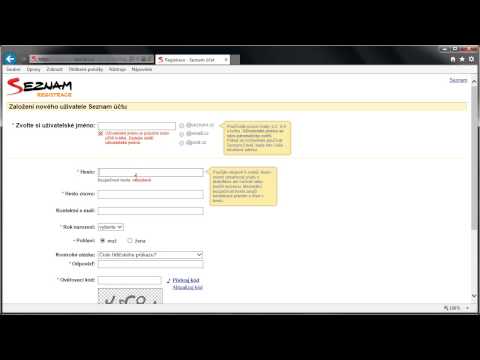 Seniortip.cz: Email - postup registrace (Seznam.cz)