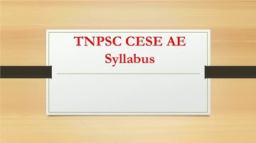 Tamil Nadu Combined Engineering Service Syllabus Examination Pattern