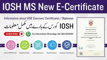 IOSH Managing Safely | IOSH MS complete Information | IOSH E Certificate | IOSH MS vs IOSH WS