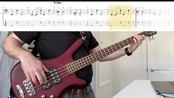 Daryl Hall & John Oates - You Make My Dreams (Come True) [Bass cover with play along tab]