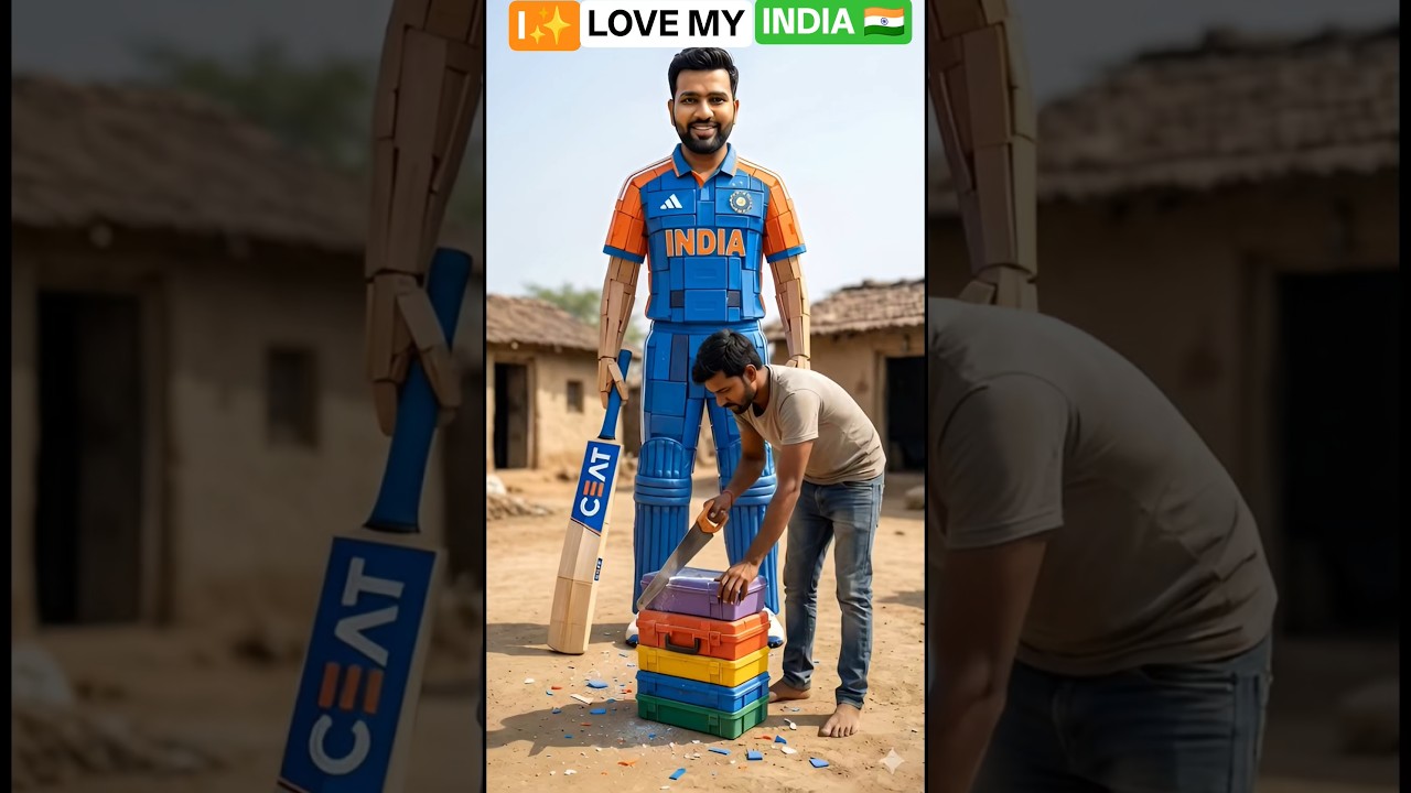 Plastic Boxes Se Bana Rohit Sharma Ka Giant Statue 😱🔥 