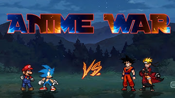 Sonic Chaos OP & Mario V2 VS Goku V5 LB & Naruto OP in Jump Force Mugen