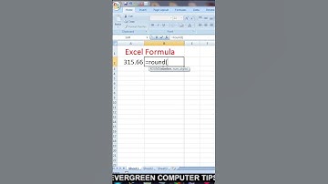 Round formula in  Excel Trick & Tips #short #ytshorts  #youtubeshorts  #youtubevideo #viral