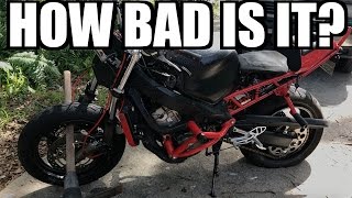 Motorcycle Crash Aftermath - WILL IT START?