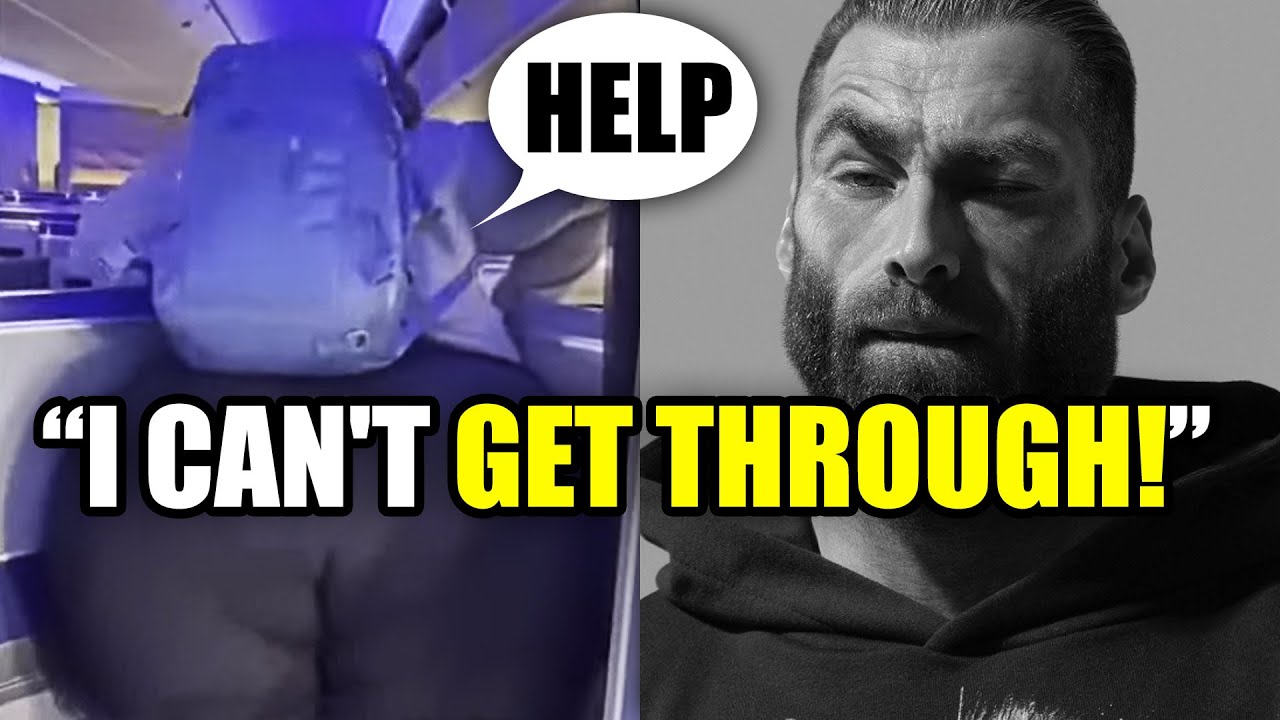 She can't fit in the airplane (She's TOO FAT) ️ YouTube