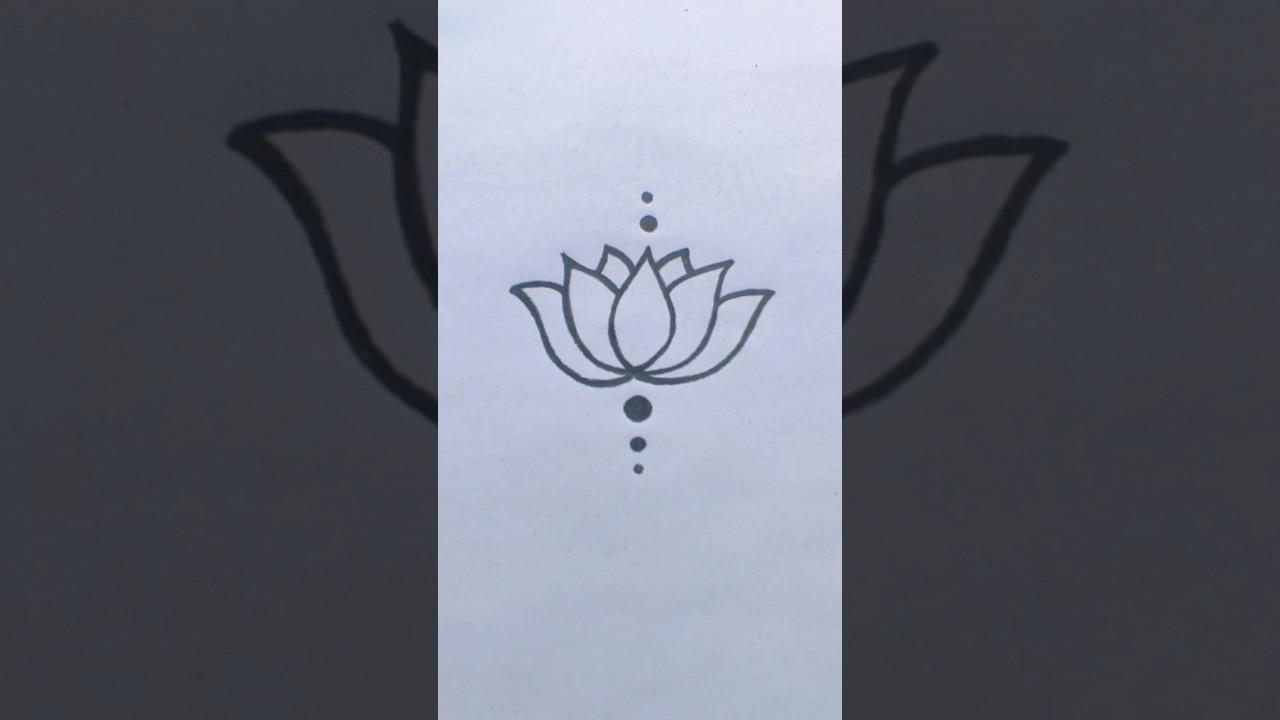 Lotus flower tattoo - Easy drawing || 