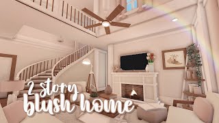 2 story blush family home ♡ | bloxburg speedbuild | luminto