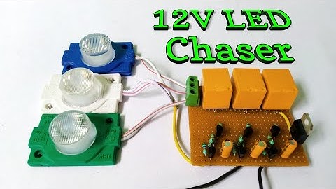 12V led chaser using Relay