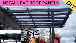 How to Install PVC Corrugated Roof Panel on Pergola. DIY