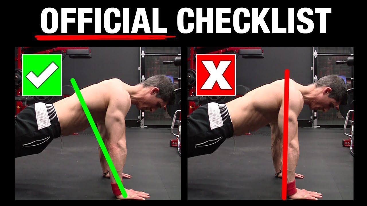 The Official Push Up Checklist AVOID MISTAKES YouTube