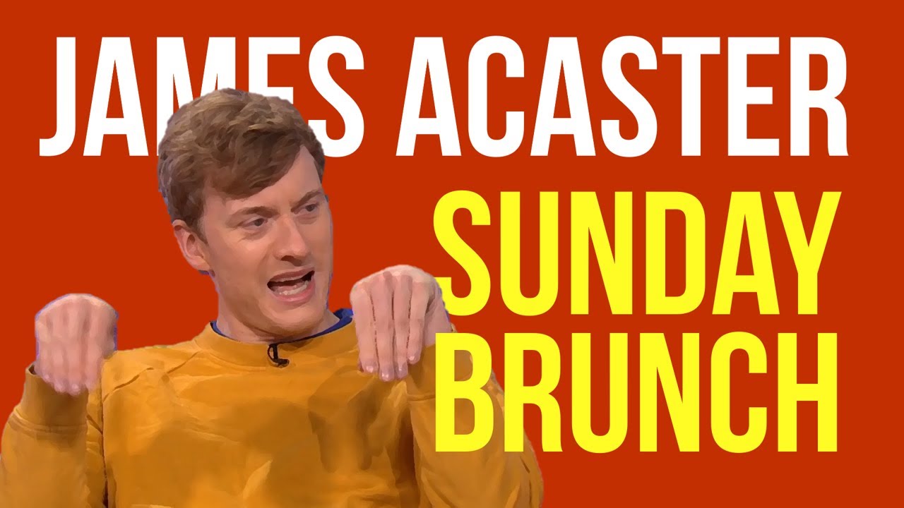 The hosts of Sunday Brunch trying to contain James for 21 minutes