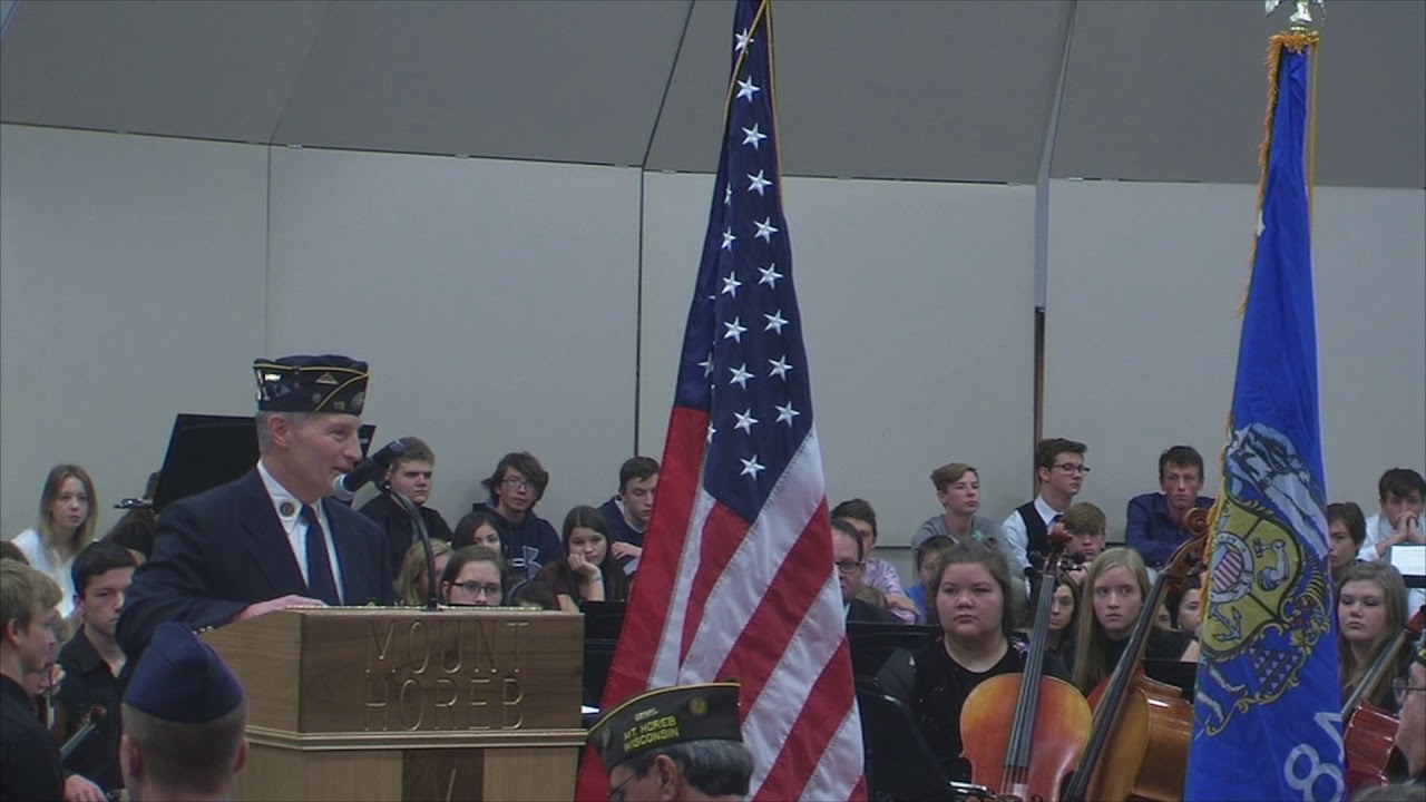 Mount Horeb High School Veterans' Day Program 2018 - YouTube