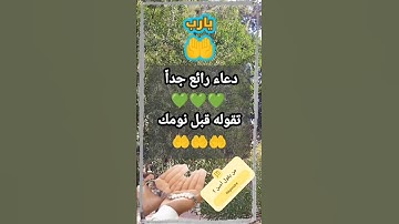 دعاء رائع جداً💚💚 تقوله قبل نومك🤲🤲 حالات واتس دينية♥️♥️ صباح الخير♥️♥️ أذكار المساء🤲🤲 #دعاءمستجاب