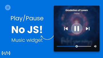 Create Music Player Widget using HTML CSS only!