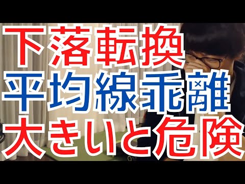 【テスタ】下落転換した銘柄は移動平均線乖離率が大きいほど危険度が高くなるので要注意！【株式投資／切り抜き】【日経平均先物／グロース／指数／損切り／ロスカット／キオクシア／ソフトバンク／メタプラネット】