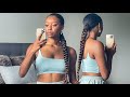 Sleek Braided Ponytail on Thick Natural Hair