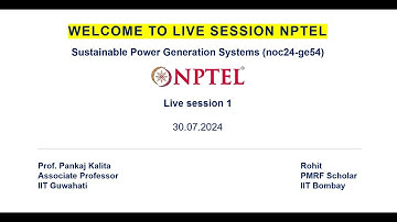 NPTEL_Sustainable Power Generation Systems_Week 1