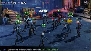 Marvel Strike Force (MSF) S.T.R.I.K.E. Raid: Gamma IV (G4) G10 Mission 169k Fury S.H.I.E.L.D. team