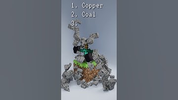 Minecraft Mining - Physics Simulation   - Blender 3D #blender3d #minecraft #3dart