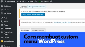 Cara membuat custom menu WordPress