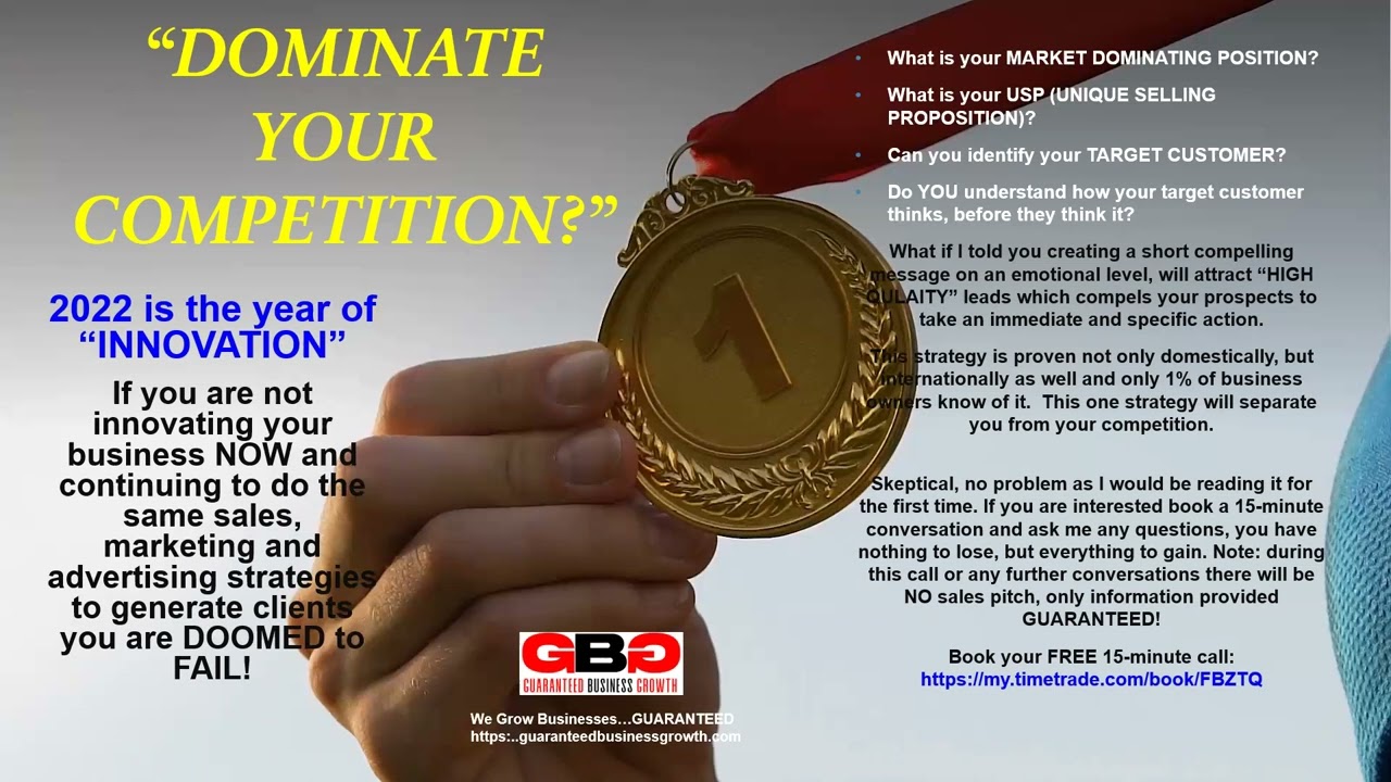 “DOMINATE YOUR COMPETITION?”