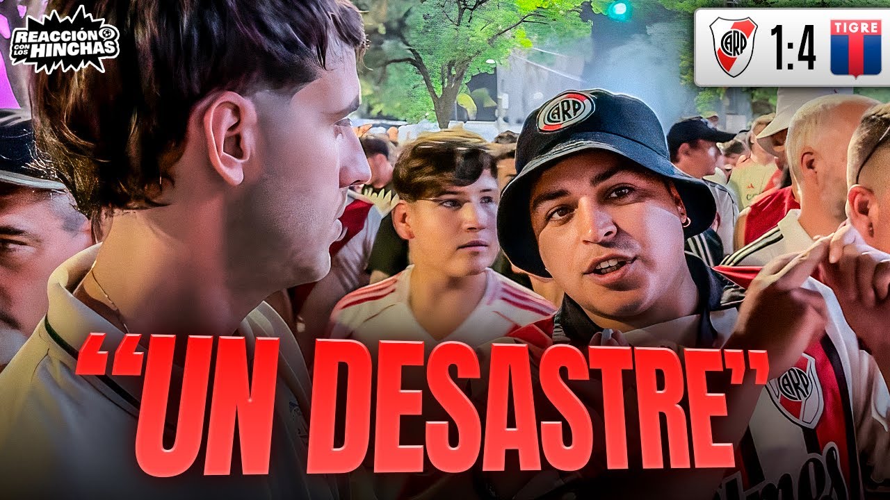 REACCIÓN CON LOS HINCHAS / RIVER 1-4 TIGRE 