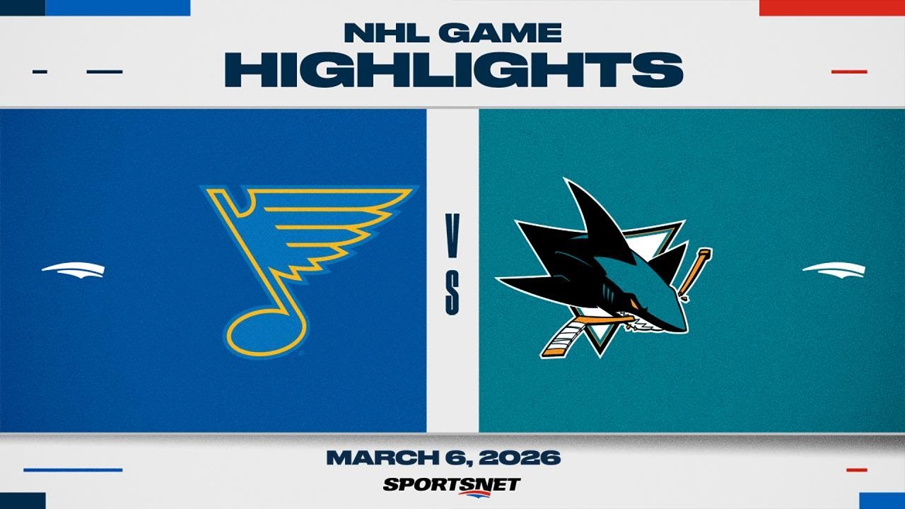 NHL Highlights | Blues vs. Sharks - March 6, 2026
