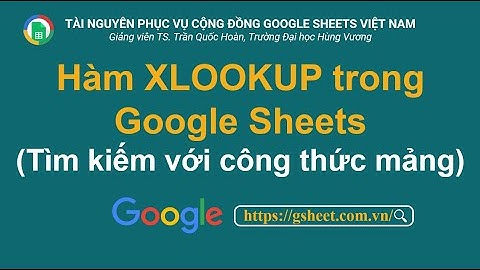 Hàm XLOOKUP trong Google Sheets (Tìm kiếm với công thức mảng)