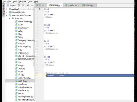 How to add,subtract,multiply and divide in Python - YouTube