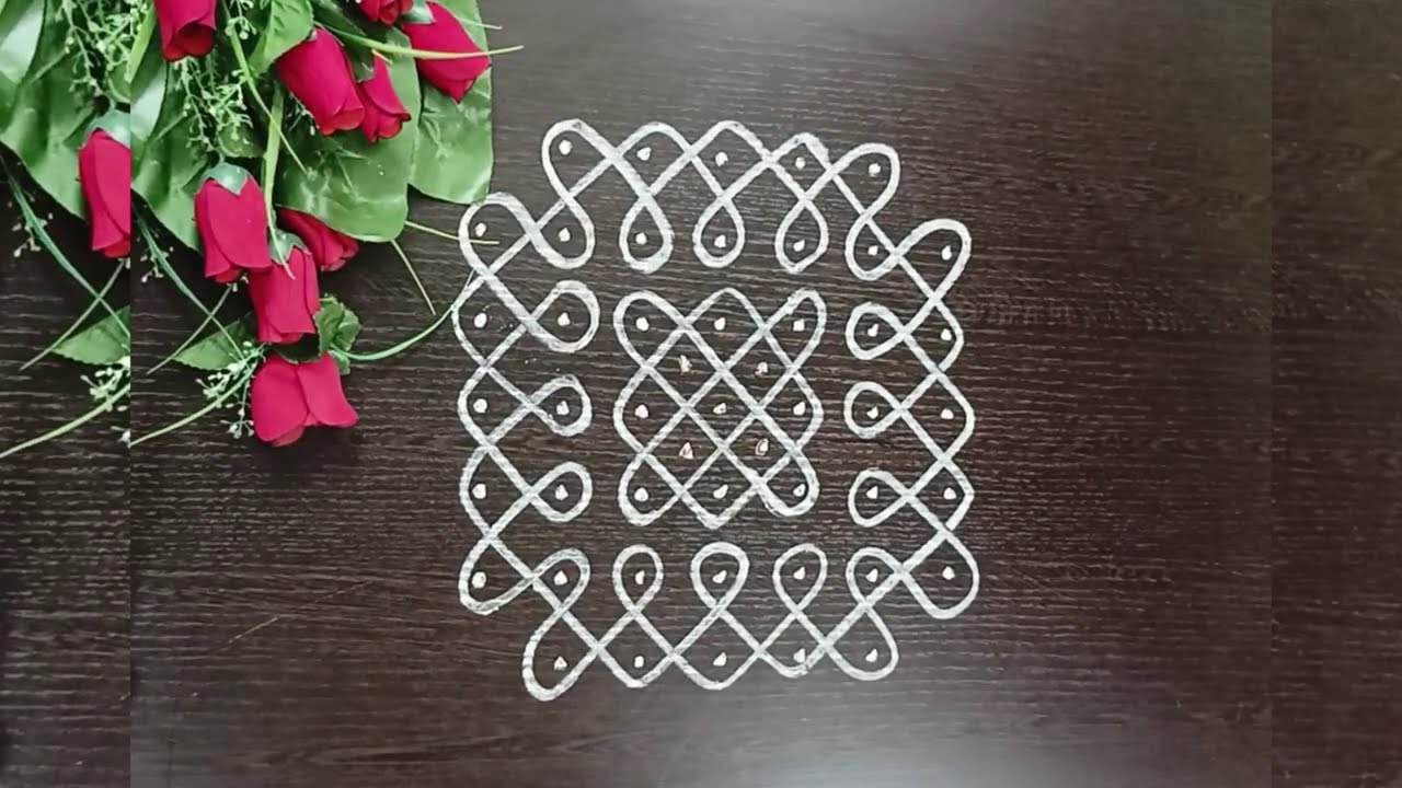 Simple and easy//3 melikala muggulu #rangoli @Rangoliee