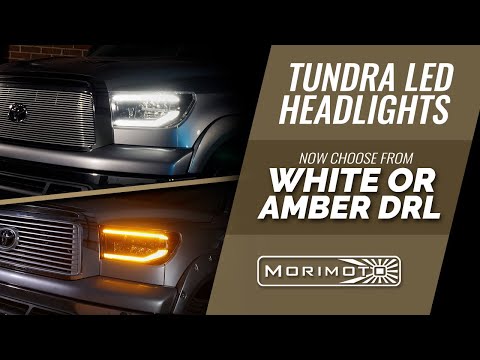 AMBER DRL XB LED Headlights for 2007 - 2013 Toyota Tundra by