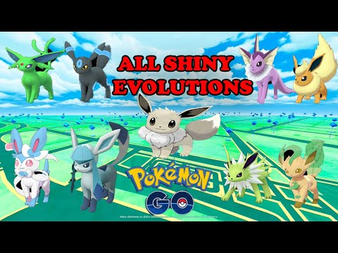 ALL EEVEE SHINY EVOLUTIONS WITH NAMES IN POKEMON GO