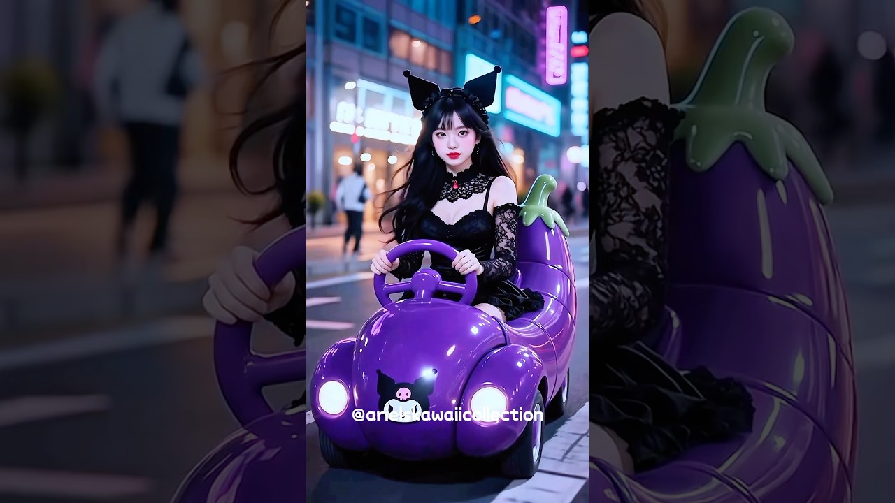 Which Sanrio Goddess Shines in Her Veggie Ride?✨Kuromi, Kitty, My Melody, Cinnamoroll or Purin?