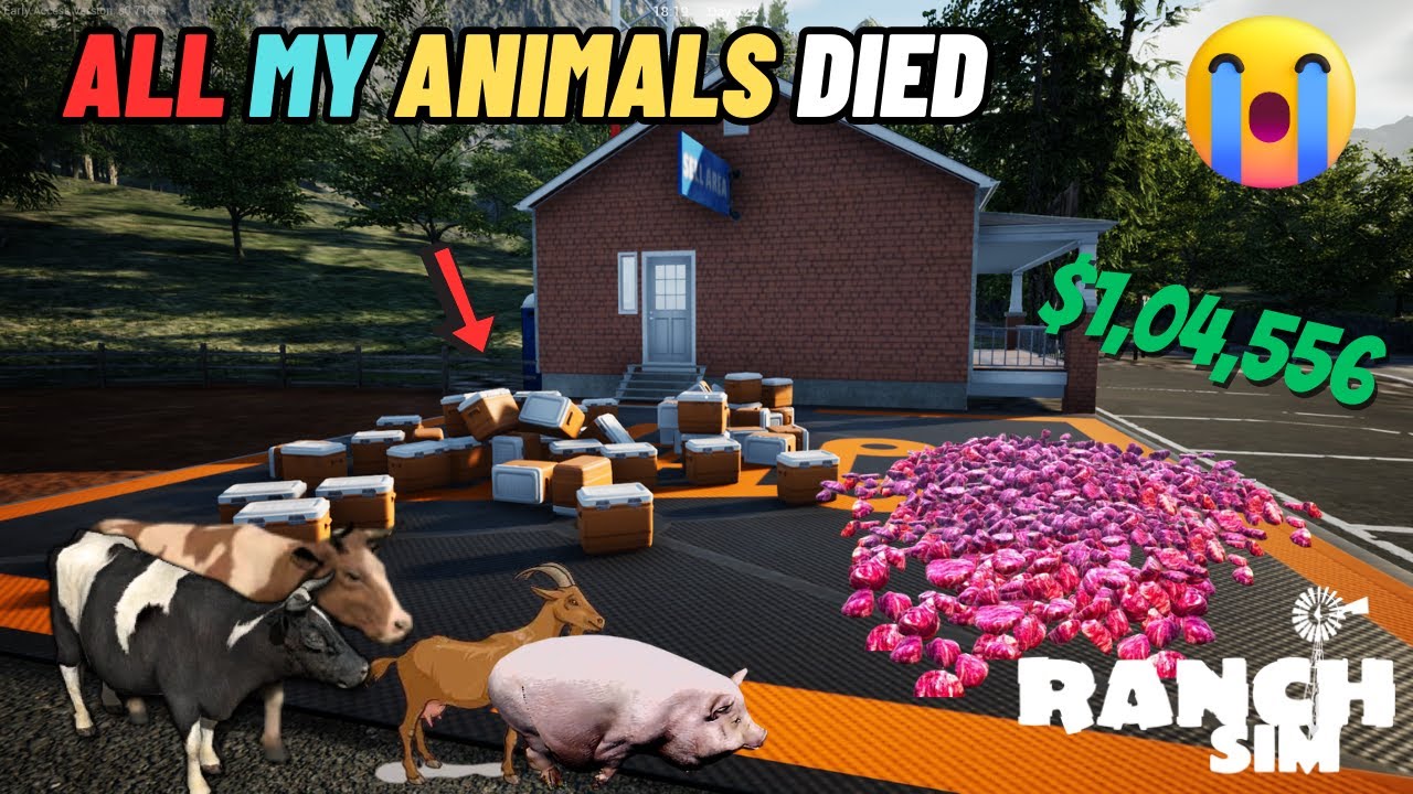 ALL MY ANIMALS DIED. RANCH SIMULATOR GAMEPLAY.