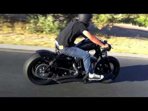2010 Harley Davidson nightster Fat bobber ride -also check out gatlin gun