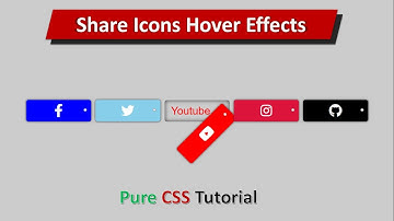 Social Media Icons Hover Effects Using Pure HTML CSS And Font Awesome Icons | CSS Icon Hover Effects