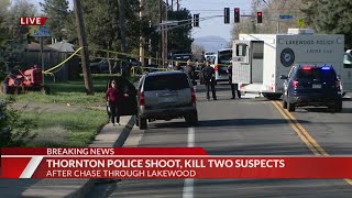 2 killed in pursuit, officer shooting in Lakewood